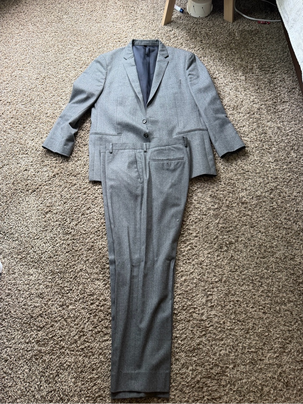 J. Crew Gray Two-Piece Wool Blend Suit